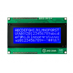Basic 20x4 Character LCD -  White on Blue